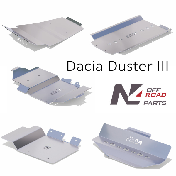KIT DE 5 BLINDAGES EN ALUMINIUM 6MM POUR DACIA DUSTER 2024 N4-OFFROAD