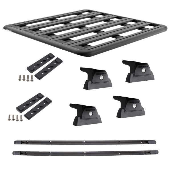 KIT GALERIE DE TOIT RHINO RACK PIONEER 6 1300 X 1240 MM ET PIEDS RLT600 POUR NISSAN NAVARA DC D23 NP300 2015+