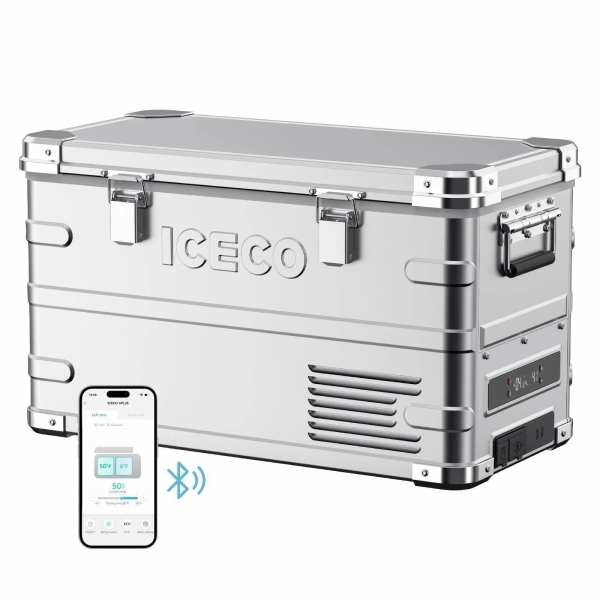 REFRIGERATEUR CONGELATEUR ICECO 35L DOUBLE COMPARTIMENTS COULEUR ARGENT