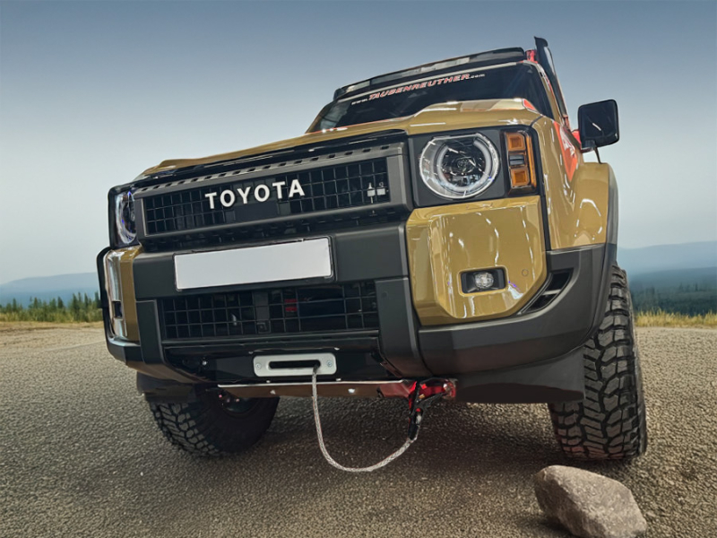 PLATINE DE TREUIL INTEGR&Eacute;E A LA CALANDRE ET TREUIL WARN VR EVO 10S POUR TOYOTA LAND CRUISER J250