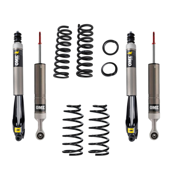 KIT DE SUSPENSION OME MT64 REHAUSSE +40/50MM TARAGE +200KG POUR TOYOTA J 250