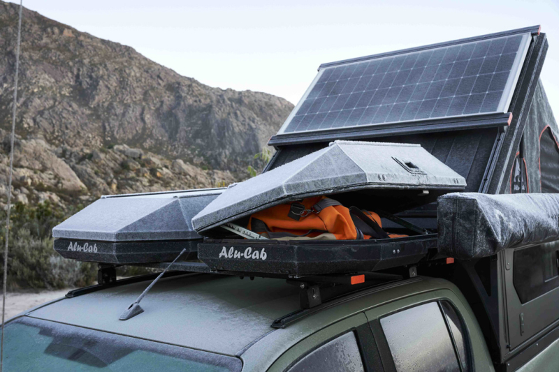 COFFRE DE TOIT 182L ALU-CAB SLIMLINE EN ALUMINIUM MONTAGE A DROITE