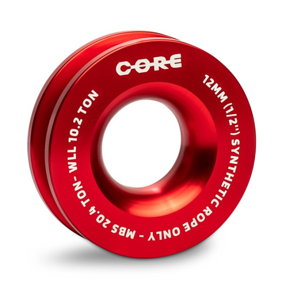 POULIE DE RENVOI CORDE SYNTHETIQUE 98MM (DONUT) ROUGE 20.4 TONNES