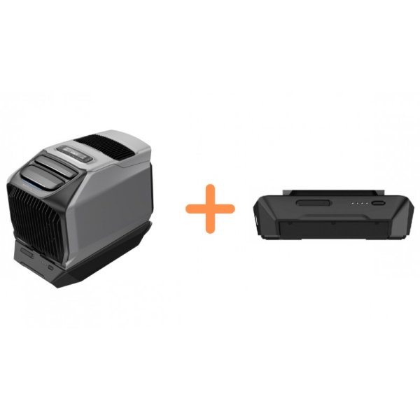 KIT CLIMATISEUR PORTABLE ECOFLOW WAVE 3 ET BATTERIE ADDITIONNELLE 1024wH