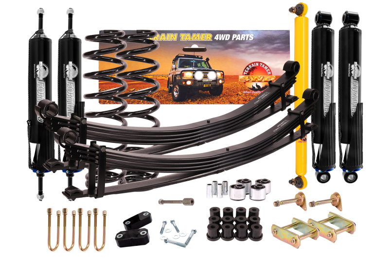 KIT DE SUSPENSION TERRAIN TAMER AVEC AMORTISSEURS FORTIFIED REHAUSSE +40/50MM POUR TOYOTA LANDCRUISER 76