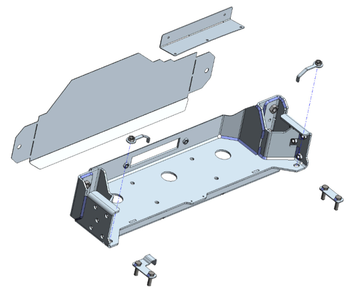 PLATINE TREUIL POUR IVECO DAILY 4X4 (A PARTIR DE 2019) SANS TREUIL