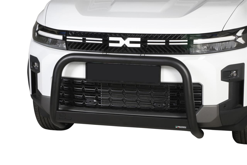 PROTECTION AVANT TUBULAIRE 63MM PARE BUFFLE THERMOLAQU&Eacute; NOIR HOMOLOGUEE CE POUR DACIA BIGSTER 2025+