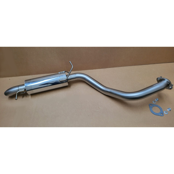 ECHAPPEMENT INOX : SILENCIEUX ARRIERE AVEC TUBE DE SORTIE POUR MITSUBISHI PAJERO DID 5 PORTES DE 2010-2018 3.2L TD 200HP