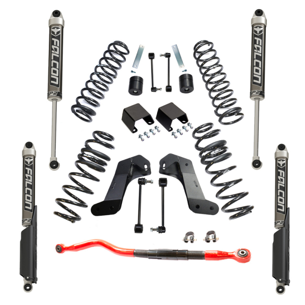 KIT DE SUSPENSION COMPLET ASP REHAUSSE +63MM AVEC AMORTISSEURS FALCON 2.1 POUR JEEP WRANGLER JT GLADIATOR