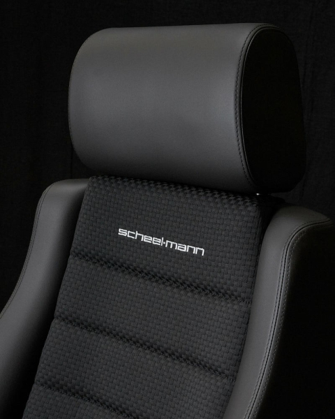 OPTION POUR SIEGE SCHEEL-MANN : TISSU D'ASSISE LR02 NOIR TRESS&Eacute;