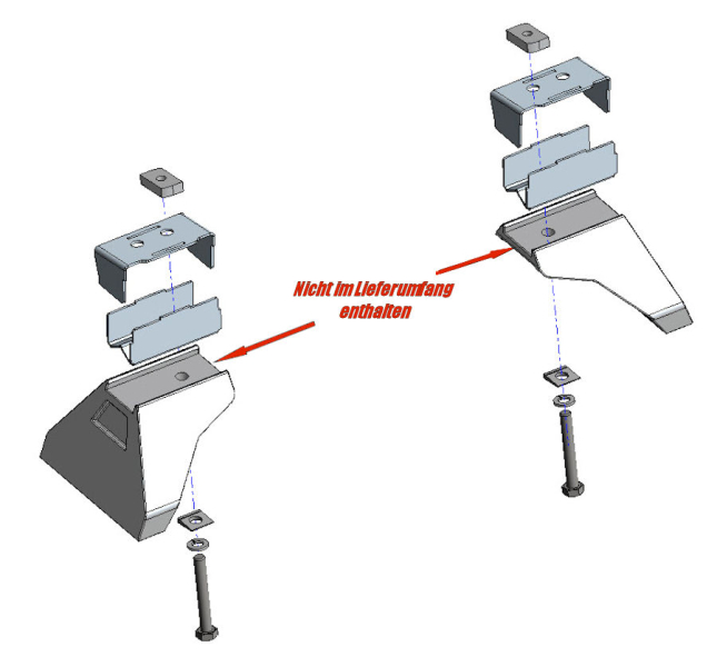 KIT D'ADAPTATEURS POUR PIEDS RL210TS2 SUR TOYOTA KZJ 75 78
