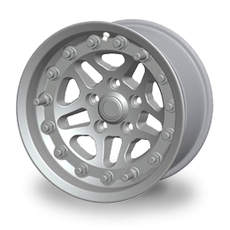 JANTE ALUMINIUM DOUBLE BEADLOCK HUTCHINSON 8 X 15 JEEP YJ/TJ GRIS CLAIR BRILLANT